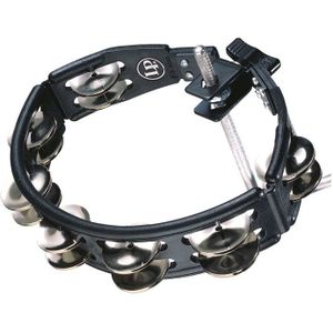 Latin Percussion Cyclops Set Tambourine LP160, zwart, steel jingles - Tamboerijn