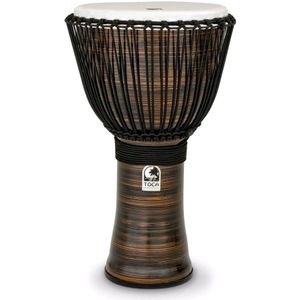 TOCA TO809216 Djembe Freestyle II 14"" Spun Copper Synth. Head Rope Tuned mit Tasche TF2DJ-14SCB