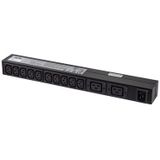 APC RACK PDU BASIC 1 U 16A 230V energiedistributie 12 AC-uitgang(en) 0U/1U Zwart