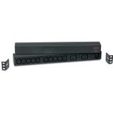APC RACK PDU BASIC 1 U 16A 230V energiedistributie 12 AC-uitgang(en) 0U/1U Zwart
