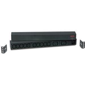 APC RACK PDU BASIC 1 U 16A 230V energiedistributie 12 AC-uitgang(en) 0U/1U Zwart