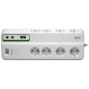 APC PMF83VT-GR Stekkerdoos met overspanningsbeveiliging / 8x stopcontact + Coax + Telefoon