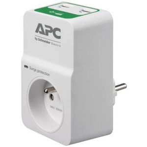 APC PM1WU2-FR tussenstekker (Penaarde geschikt voor België) met 2x USB & Overspanningsbeveiliging