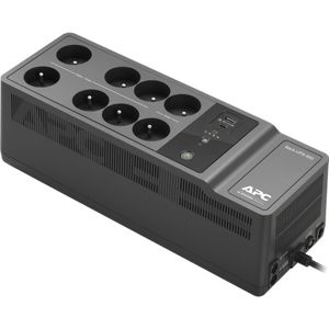 APC Back-UPS ""Essential"" BE850G2-FR - Overspanningsbeveiliging omvormer met 850 VA reservebatterij (8 stopcontacten, overspanningsbeveiliging, 2 snelle USB-laadpoorten type A en type-C)