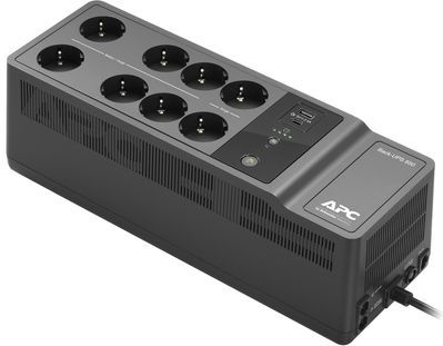 APC - Back-UPS 850VA - UPS - Zwart - USB Type-C en A Oplaadpoorten