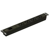 APC Easy PDU EPDU1016B, Basic, 1U, 16A, 230V, (8x)C13, C20 stekker