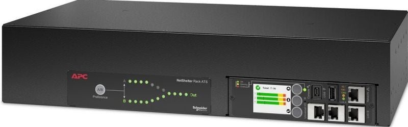 APC - AP4424A - Automatische Overdrachtsschakelaar - 2.44m Ingangsvoedingskabels - Blauwe IEC 309 32A Stekkers