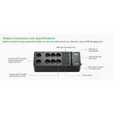 APC - Back-UPS BE1050G2-GR - Noodstroomvoeding - 8x Stopcontact - 1050VA - 2 USB Opladers