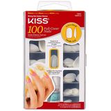 Kiss Gellak 100 Full Cover Nails - Kunstnagels - 100 stuks - Nepnagels - Doorzichtig - Ovaal