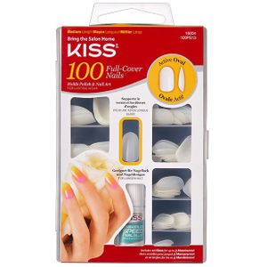 KISS 100 Full Cover - Kunstnagels - Doorzichtig - 100 stuks voor 5 manicures