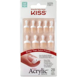 KISS - Salon Acrylic FN Kit - Kunstnagels - Franse Manicure - 28 Stuks