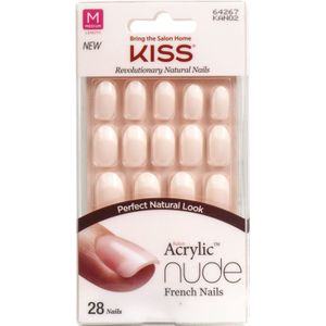 Kiss Plaknagels Acrylic French Nude Nails - Kunstnagels - Plaknagels Zelfklevende - Nepnagels - Graceful