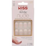 Acrylic nails - French manicure for a natural look Salon Acrylic French Nude 64268 28 pcs