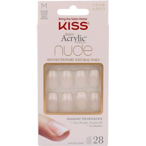 Kiss Plaknagels Acrylic French Nude Nails - Kunstnagels - Plaknagels Zelfklevende - Nepnagels - Cashmere