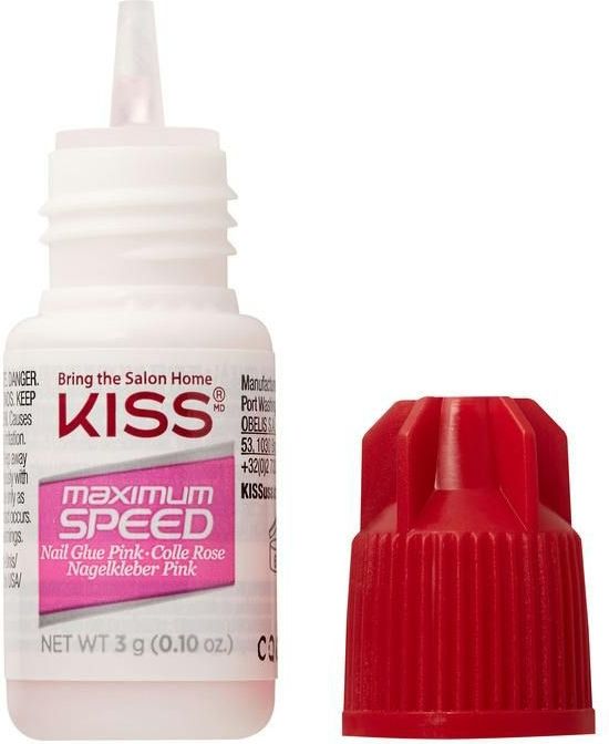 Kiss Nagellijm Maximum Speed Pink Nail Glue - Gellak - Nagel Lijm - Kunstnagels