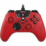 Turtle Beach React-R Rood Bedrade Gamingcontroller met Audiobediening, Toewijsbare Knoppen en Gestructureerde Grepen voor Xbox Series X|S, Xbox One en PC [Officieel Gelicentieerd voor Xbox]