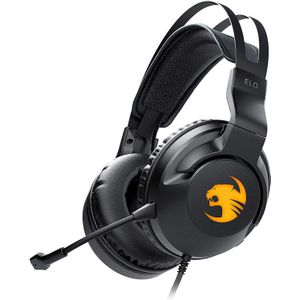 Roccat ELO Over Ear headset Gamen Kabel 7.1 Surround Zwart Ruisonderdrukking (microfoon), Noise Cancelling Volumeregeling, Microfoon uitschakelbaar (mute)