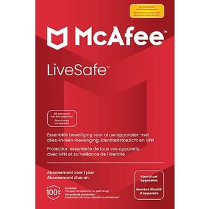 Mcafee Software Livesafe - Windows Macos Android Ios Chromeos Onbeperkt Aantal Apparaten Abonnement Van 1 Jaar (digitale Download) Anti-virusbeveiliging