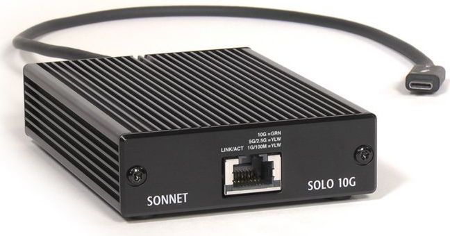Sonnet - SOLO10G-TB3 - Netwerkkaart - Aluminium - 10GBase-T, Thunderbolt 3, 10000 Mbit/s