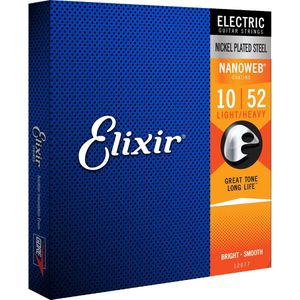 Elixir 12077 Electric Guitar Strings Nanoweb Light Heavy