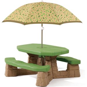 Step2 Picknicktafel met hoogte verstelbare parasol - Naturally Playful - voor 6 kinderen