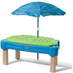 Step2 Cascading Cove Zand & Watertafel - Met Deksel en Parasol - Inclusief 6 Accessoires
