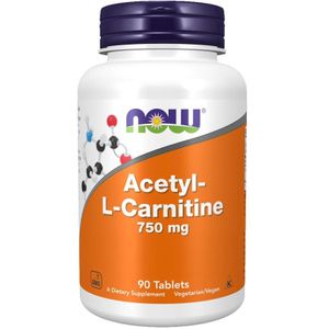 Now Foods Voedingssupplementen Acetyl L Carnitine, 750 mg (90 Tablets) - Now Foods