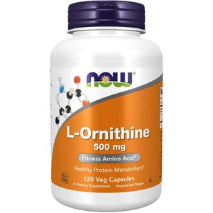 Now Foods - L-Ornithine - 500 mg - 120 Plantaardige Capsules