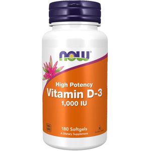 NOW Foods - Vitamin D3 1000IU - 180 softgels