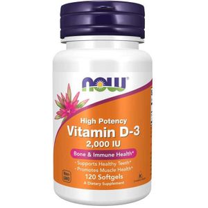 Now Foods Vitamine D3 2000 IU (120) Standaard