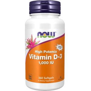 Now Foods - Vitamine D3 1000IE - 360 Softgels