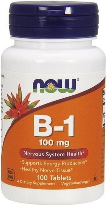 NOW Foods Vitamine B 1 100mg ( tabletten)