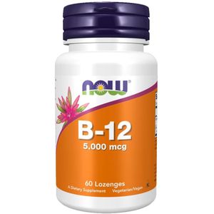 NOW Foods - B12 5000 mcg - Met Foliumzuur - 5000 mcg Vitamine B-12 per tablet