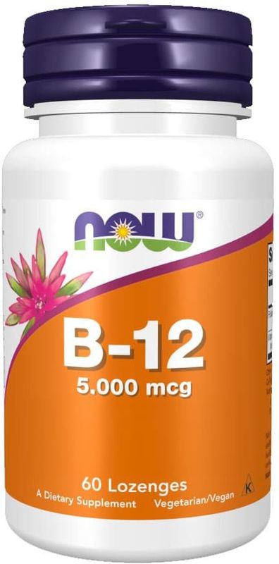 NOW Foods - B12 5000 mcg - Met Foliumzuur - 5000 mcg Vitamine B-12 per tablet