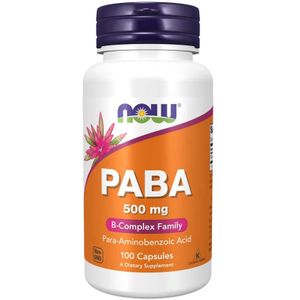 Now Foods - PABA 500 mg - 100 Capsules