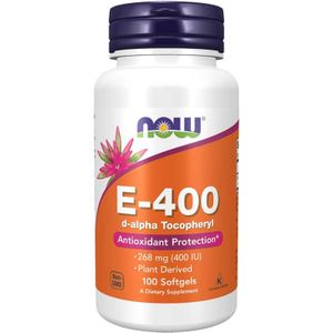 Now Foods - Vitamine E-400 D-Alpha Tocopheryl - Antioxidant - 100 Softgels