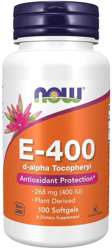 Now Foods - Vitamine E-400 D-Alpha Tocopheryl - Antioxidant - 100 Softgels