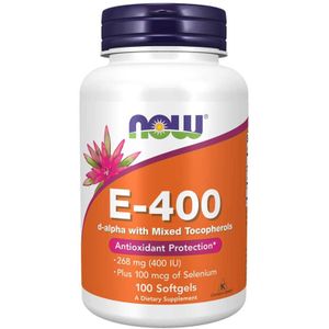Vitamine E 400IU Mixed Tocopherols with Selenium 100softgels