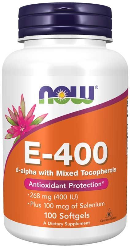 Vitamine E 400IU Mixed Tocopherols with Selenium 100softgels