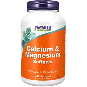 Now Foods - Calcium en Magnesium - Voedingssupplement - 240 Softgels