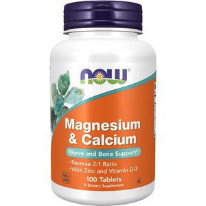 Now Foods - Calcium & Magnesium - Voedingssupplement - 100 Tabletten