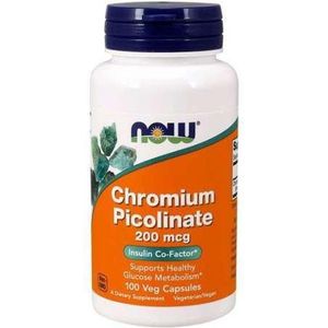 Now Foods - Chroom Picolinaat - 200 mcg - 100 Plantaardige Capsules