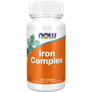 Now Foods | Iron Complex (ijzercomplex) | 27 mg | 100 veganistische tabletten