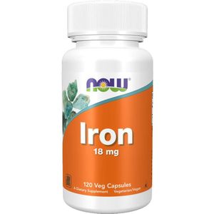 Now Foods - IJzer - 18 mg - 120 Plantaardige Capsules
