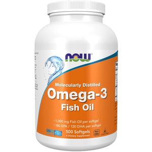 Now Foods Omega-3, moleculair gedestilleerd 500 softgels