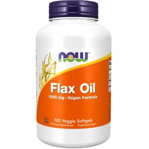 Now Foods - Flax Oil 1000mg - Lijnzaadolie - Vegan - 120 V-gels