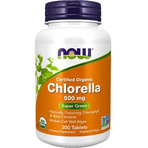 Now Foods - Chlorella - 500 mg - 200 Tabletten - Gecombineerde Voedingsstoffen