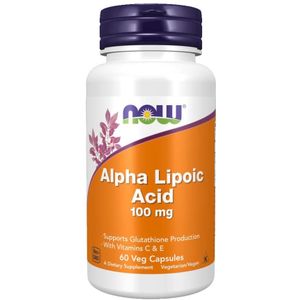 Now Foods - Alpha Liponzuur - 100 mg - 60 Plantaardige Capsules