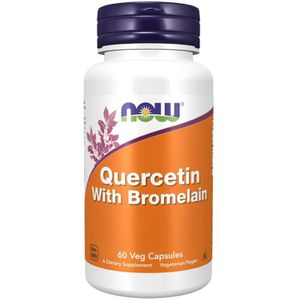 Now Foods - Quercetin with Bromelain - 60 V-Capsules - Plantaardig - 400mg Quercetine - 100mg Bromelaïne