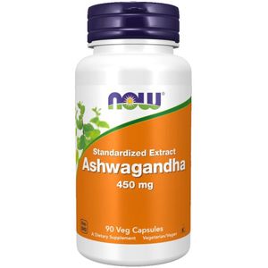 NOW FOODS - Ashwagandha 450mg - Plantaardige Capsules - 90 Stuks